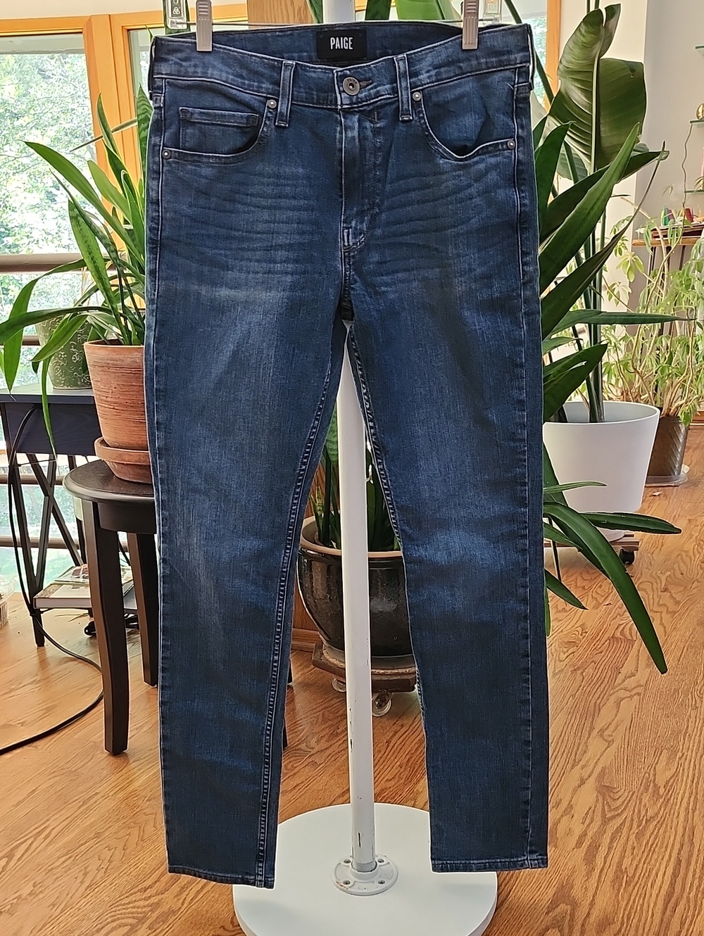 PAIGE Men's Lennox Slim Fit Jeans Dark Wash Blue Size 31